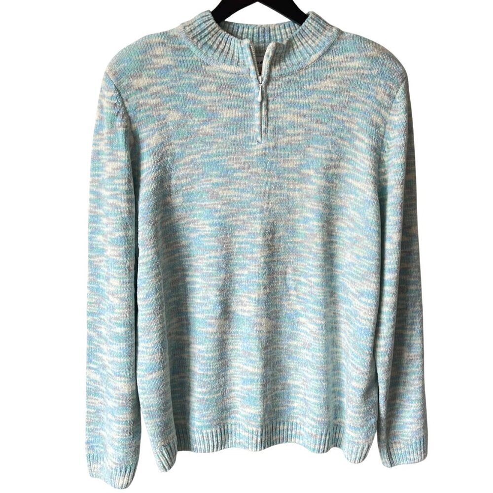 Alfred Dunner Winter Lodge 1/4 zip Sweater, 1X